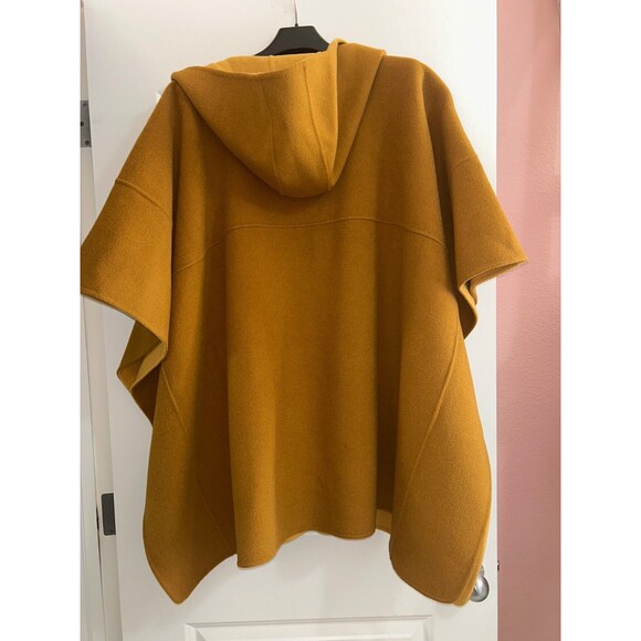 Sezane Dudley Cape Women’s Hooded OS NWT Mustard Wool - Picture 6 of 12